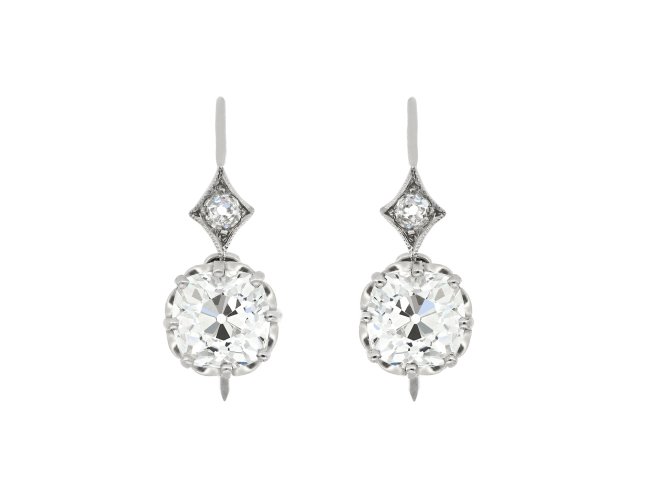 Old mine diamond drop earrings berganza hatton garden