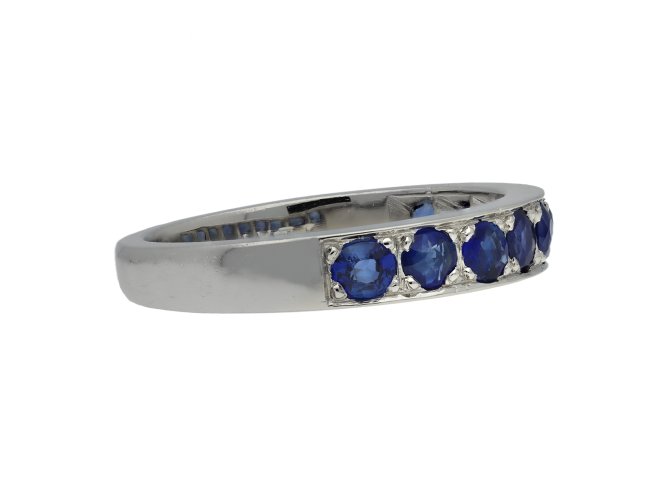 Vintage sapphire half eternity band berganza hatton garden