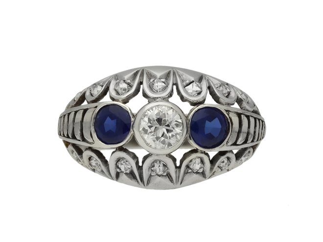 Vintage sapphire and diamond ring berganza hatton garden