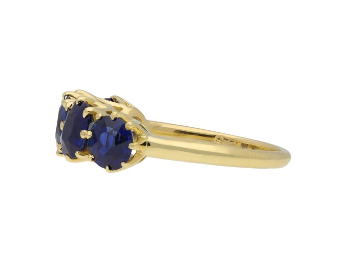 Sapphire five stone ring hatton garden