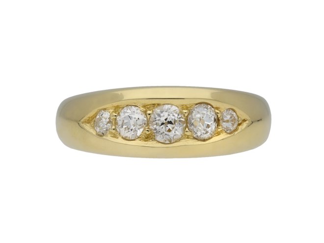 Victorian diamond five stone ring berganza hatton garden