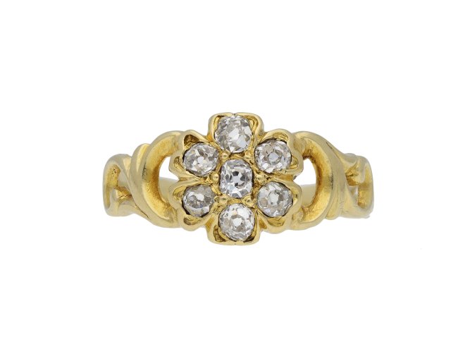 Victorian diamond coronet cluster ring berganza hatton garden