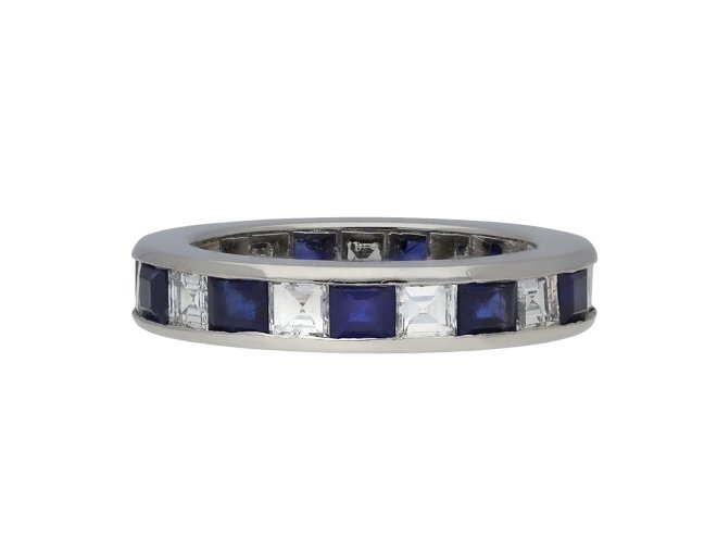 Sapphire and diamond eternity ring berganza hatton garden