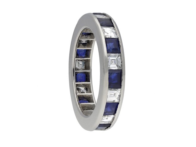 Sapphire and diamond eternity ring berganza hatton garden