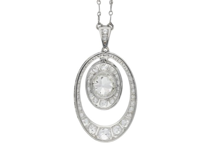 Edwardian diamond pendant hatton garden