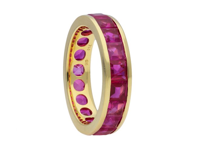 Ruby full eternity ring by Hemmerle hatton garden