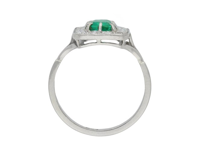 Colombian emerald and diamond cluster ring hatton garden