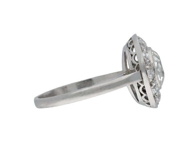 Art Deco diamond coronet cluster ring hatton garden