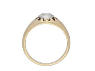 Old Cut diamond solitaire ring hatton garden