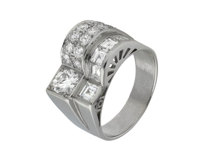 Art Deco diamond cocktail ring hatton garden