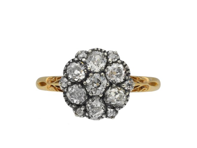 Victorian diamond Cluster ring hatton garden