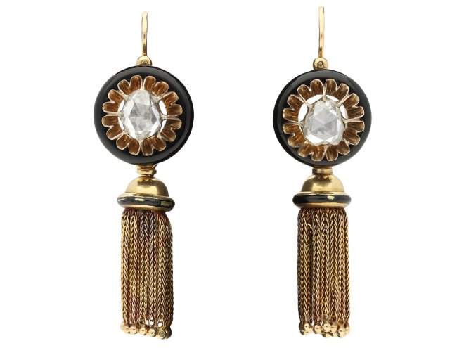 Victorian diamond day and night earrings hatton garden