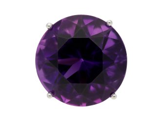 Amethyst dress ring.