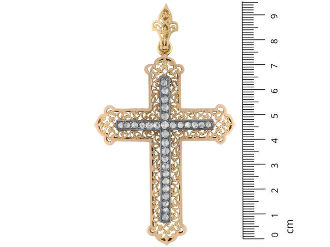 Rose cut diamond cross pendent, circa 1880 hatton garden