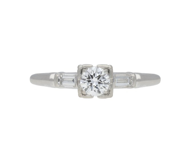 Granat Bros diamond flanked solitaire ring hatton garden