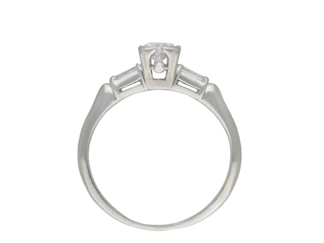 Granat Bros diamond flanked solitaire ring hatton garden