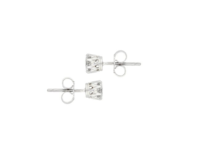 Diamond stud earrings, circa 1960. Hatton Garden 