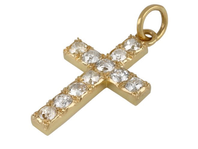 Victorian diamond cross pendant, circa 1880 hatton garden