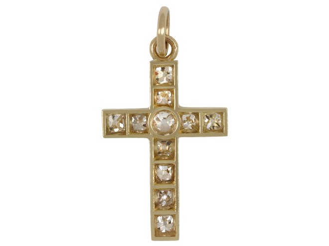 Victorian diamond cross pendant, circa 1880 hatton garden