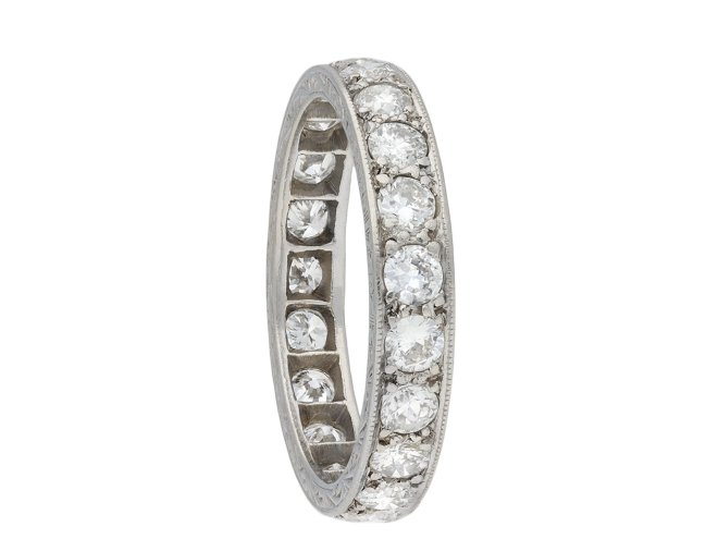 Diamond full eternity ring, circa 1950. Hatton Garden