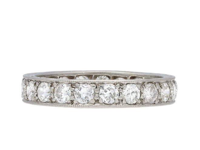 Diamond full eternity ring, circa 1950. Hatton Garden