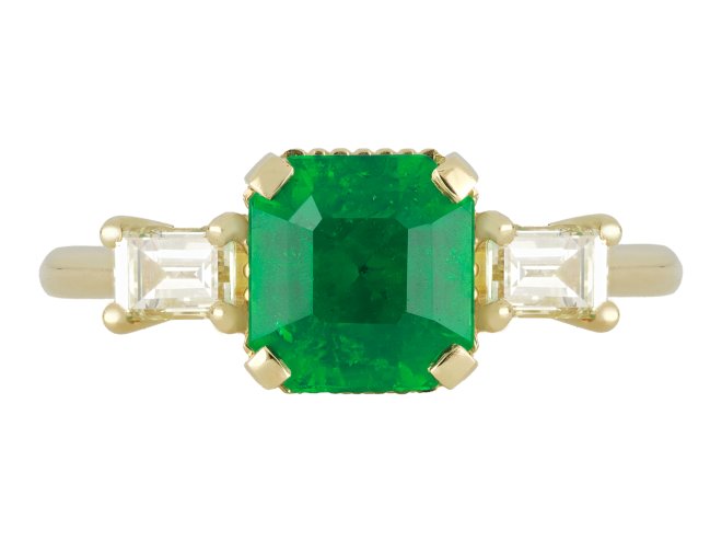 Colombian emerald and diamond ring, circa 1940 hatton garden