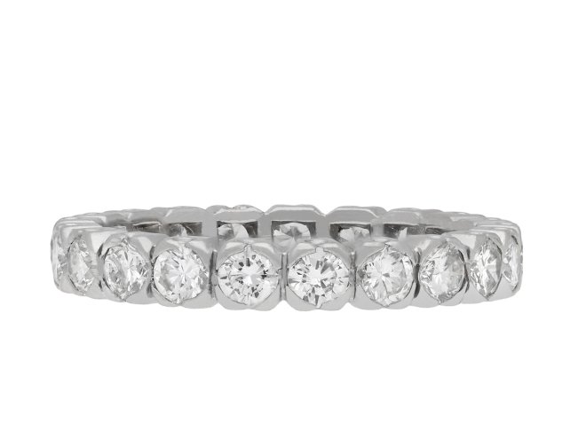 Diamond full eternity ring, French, circa 1960. Hatton Garden