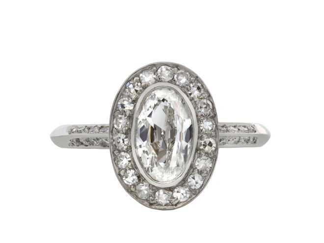 Old Mine Diamond Coronet Cluster Ring hatton garden