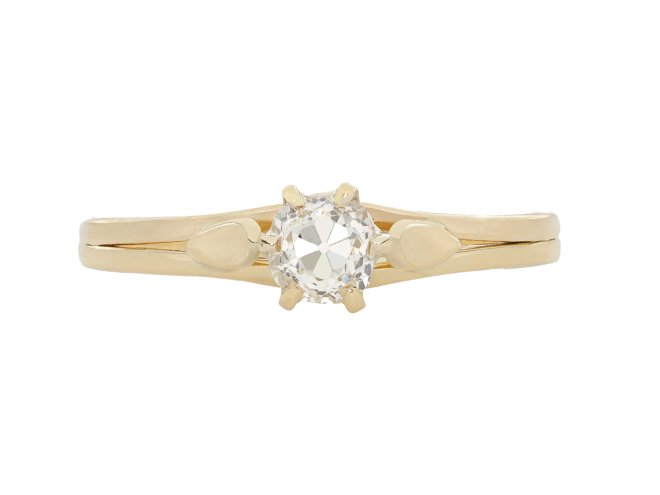 Victorian diamond solitaire ring, circa 1900. hatton garden.