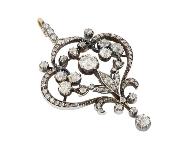 Victorian diamond pendant/brooch, circa 1880 hatton garden