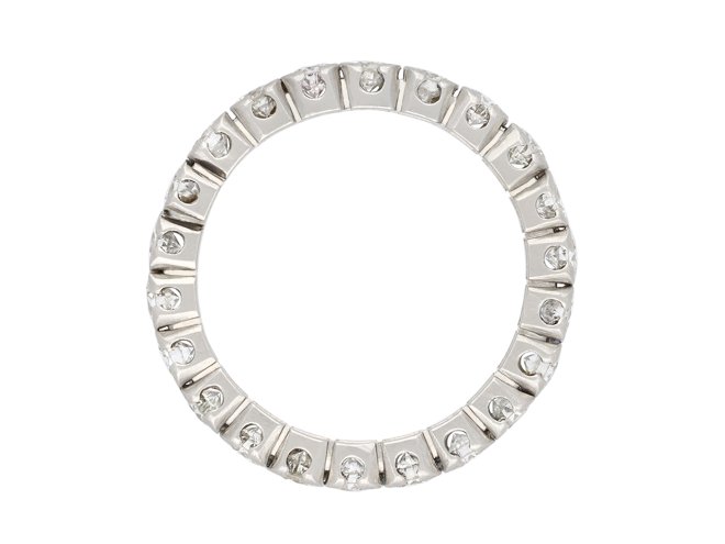 Diamond full eternity band, French, circa 1950. Hatton Garden