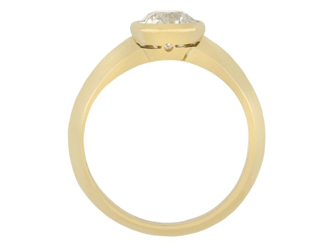 Old cut diamond solitaire ring, circa 1950 hatton garden