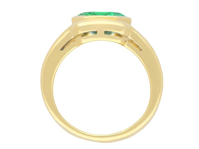 Colombian emerald and diamond ring, circa 1970 hatton garden