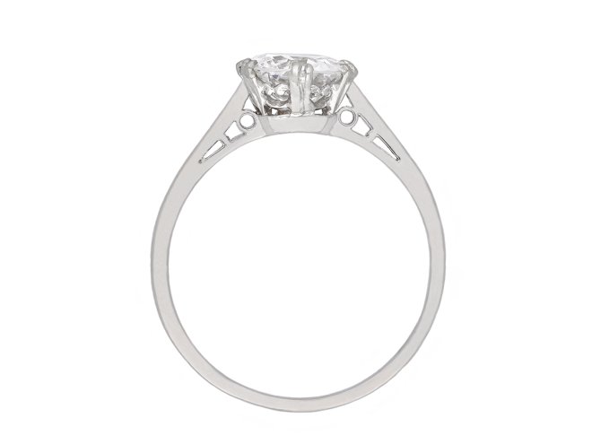 Old cut diamond solitaire ring, circa 1910. Hatton Garden 