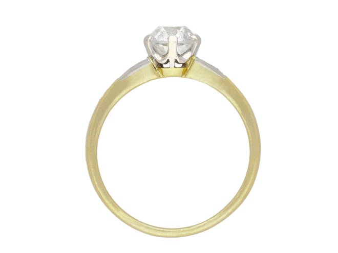 Diamond flanked solitaire ring, circa 1910 hatton garden