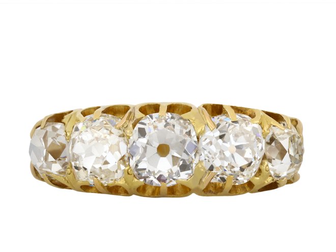 Victorian five stone diamond ring, circa 1890 hatton garden