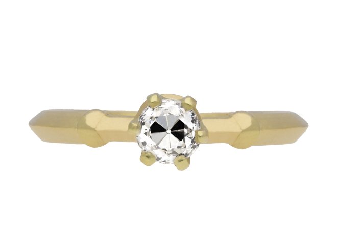 victorian diamond solitaire ring, circa 1900. hatton garden.