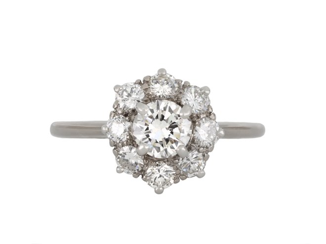 Vintage diamond coronet cluster ring, circa 1950 hatton garden