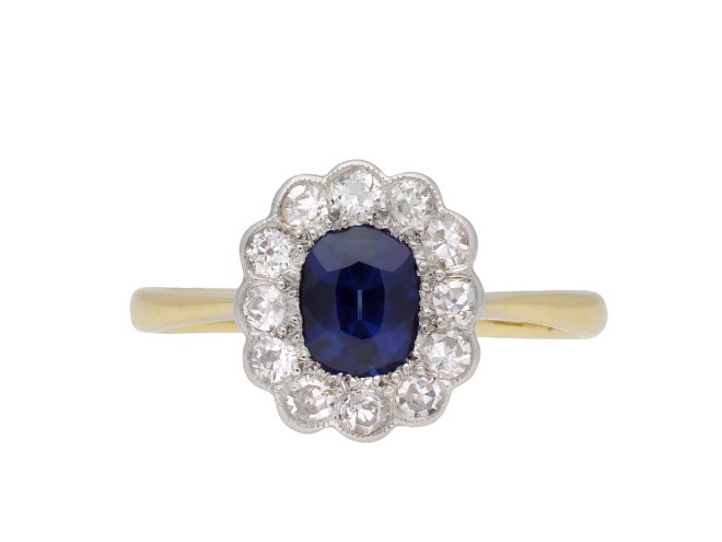 Edwardian sapphire and diamond ring, circa 1910 hatton garden