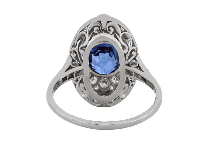 Boucheron sapphire and diamond cluster ring, French hatton garden