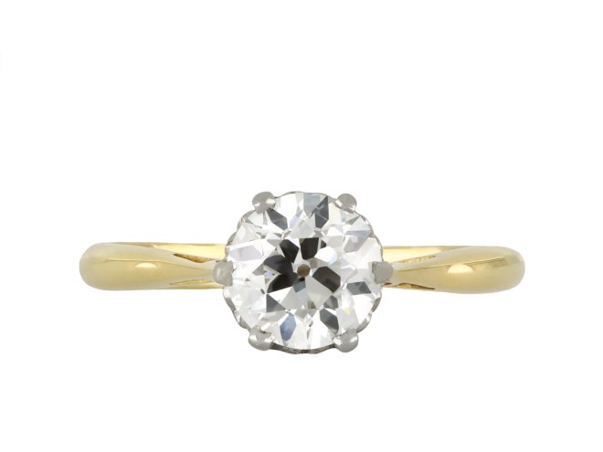 Old cut diamond solitaire ring, circa 1910 hatton garden