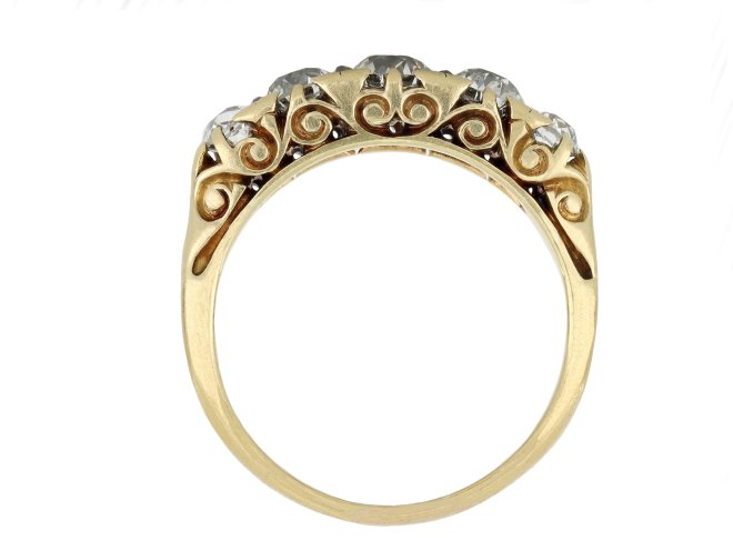 Victorian diamond five stone ring, circa 1900 hatton garden