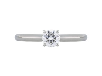 Cartier diamond solitaire ring, French. 