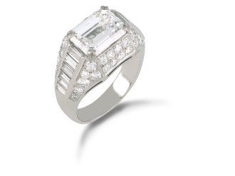 Bulgari diamond Trombino ring, circa 1950.