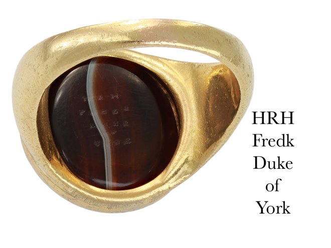 Agate Intaglio of Frederick Duck of York, circa 1840.