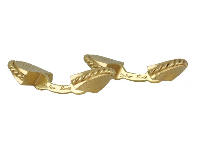 Cartier yellow gold cufflinks, French, circa 1940. hatton garden