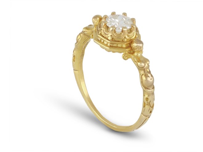 Art Nouveau diamond ring by Wièse, circa 1895.Art Nouveau diamond ring by Wièse, circa 1895.