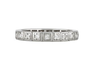 Diamond eternity ring, French, circa 1955. 