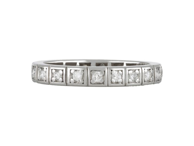 Diamond eternity ring, French, circa 1940. hatton garden