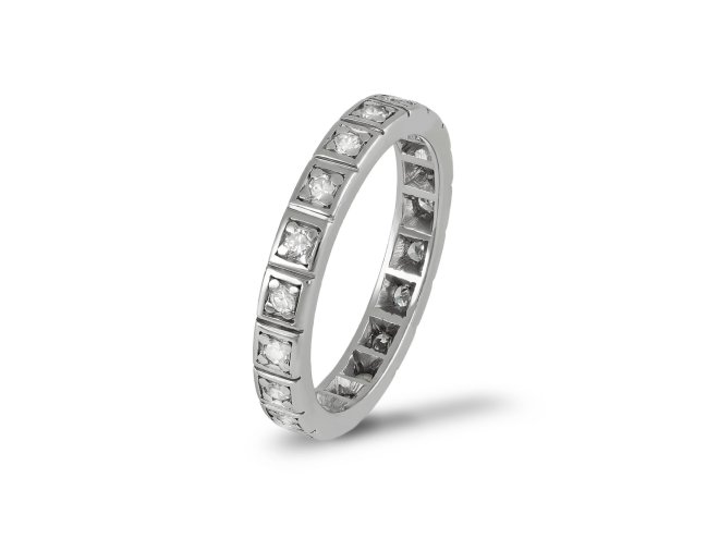 Diamond eternity ring, French, circa 1940. hatton garden